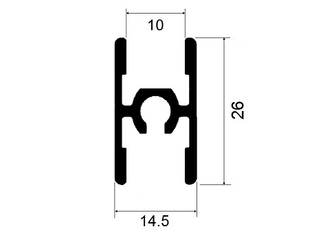 DS11R Профиль горизонтальный средний под шуруп шампань 6000 мм, Dorwell